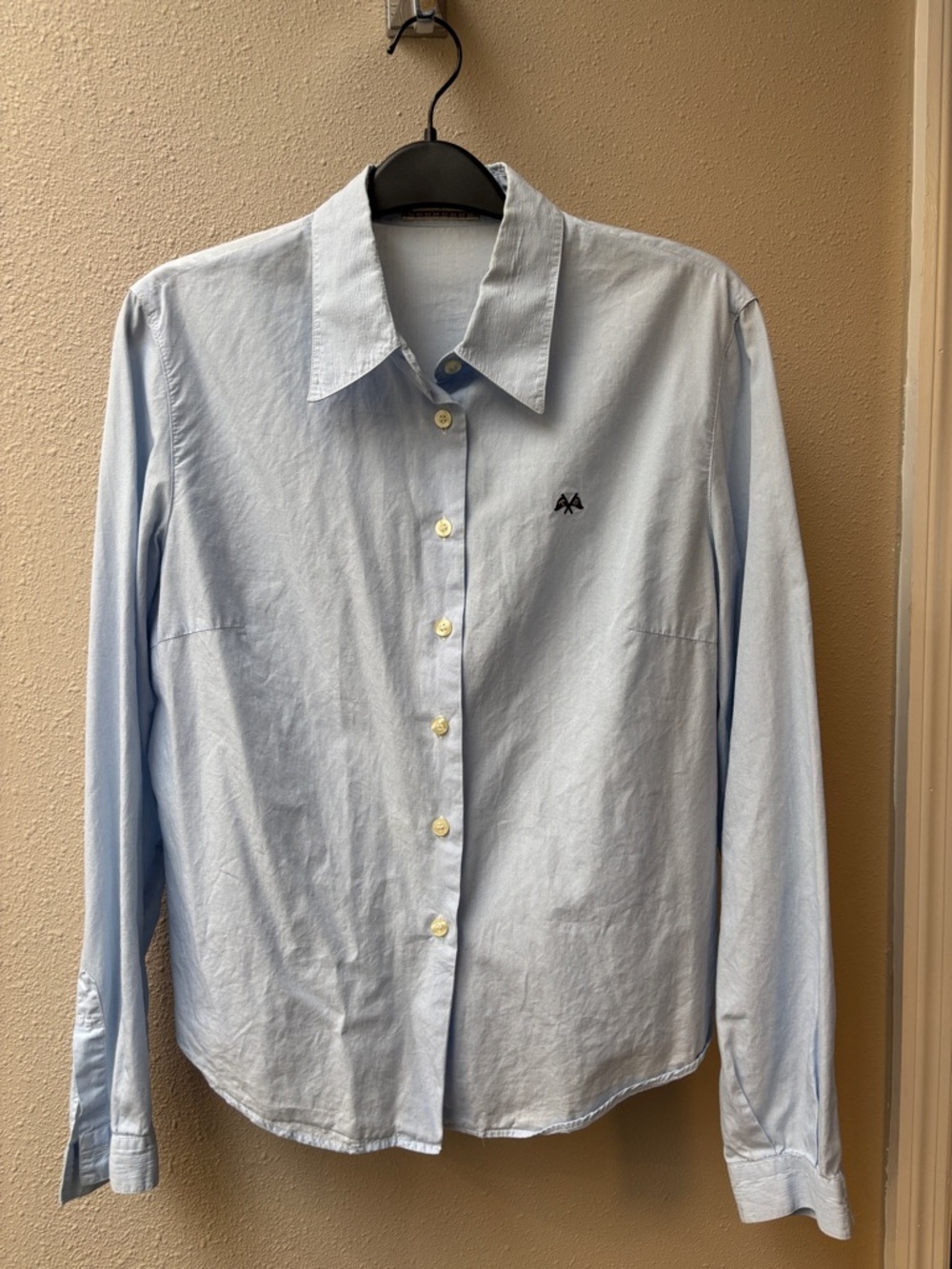 Thomas Burberry Light Blue Button-Up Shirt